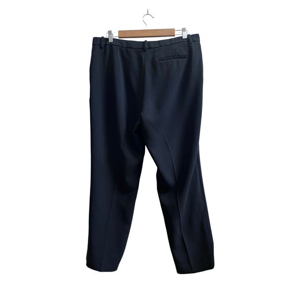 Theory Black Treeca 4 Modern Crepe Pants Size 12 Office Work Classic - Picture 3 of 12